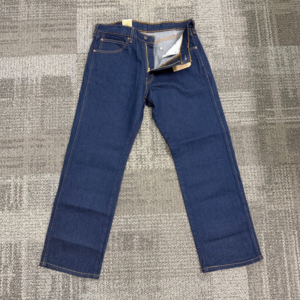 Levi's 557 Western Straight Jeans Mens 34x30 Dark Wash Indigo Blue Denim